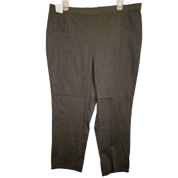 New JMS Just My Size Grey Pull On Trouser Pants 3X plus size career officecore - Picture 1 of 8